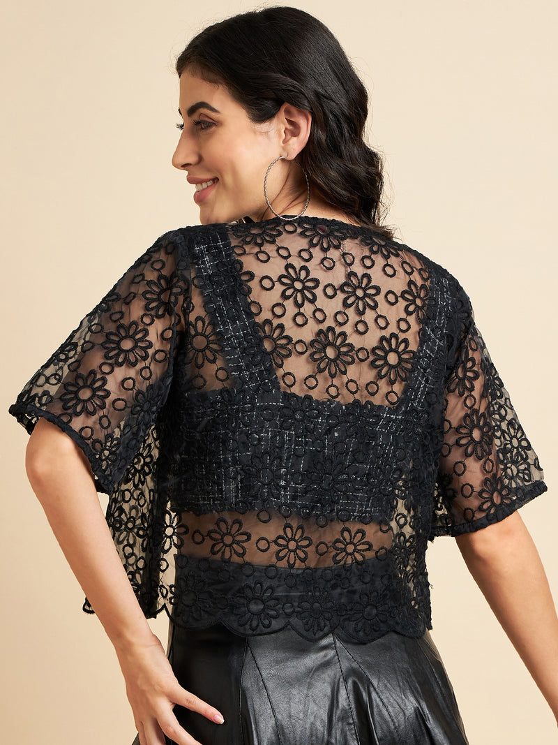 Organza Embroiderd Shrug