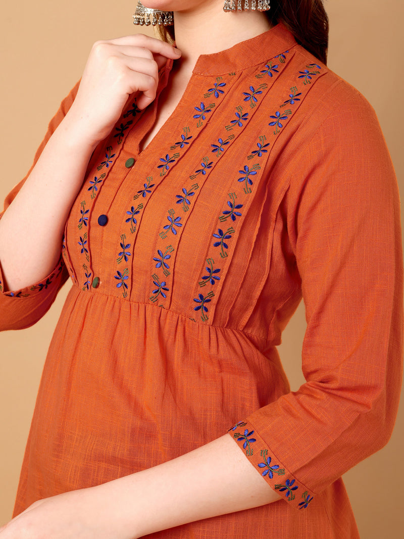 Embroidered Straight Kurta