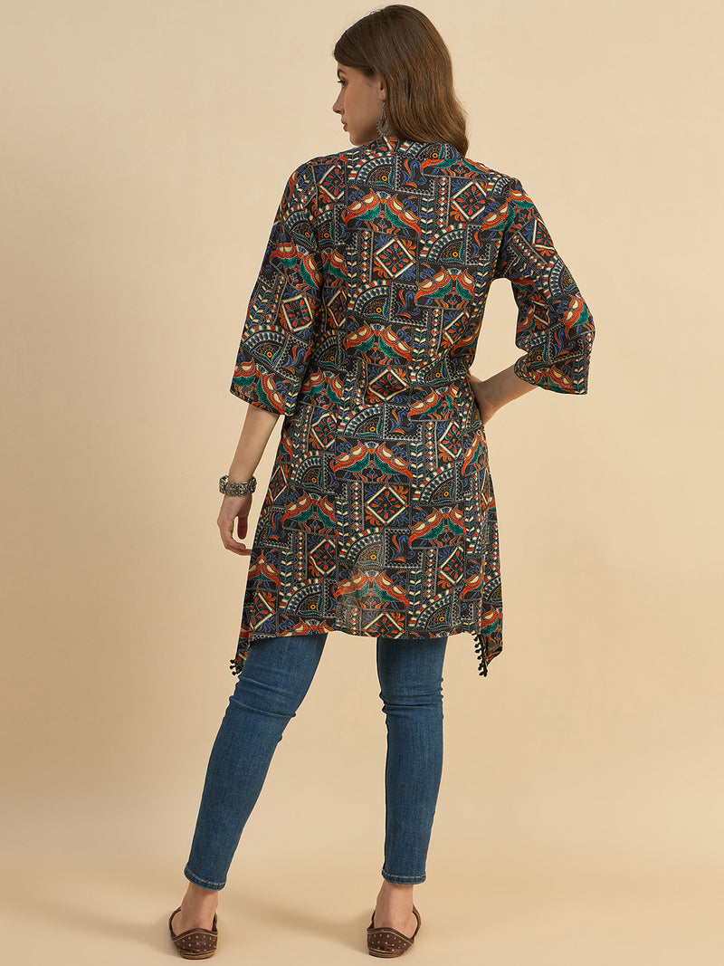 Abstract Printed A line Kurta