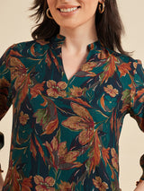 Floral Printed Kurta With Palazzo Set