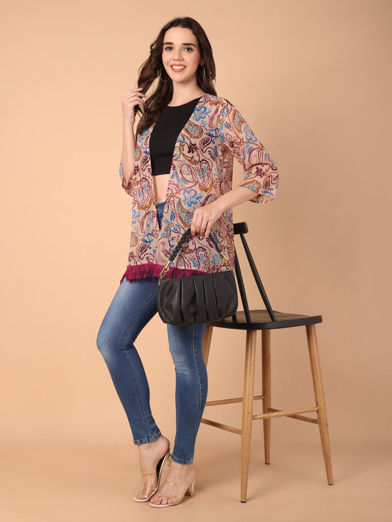 Paisley print Shrug