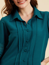 Rayon Solid Teal Top