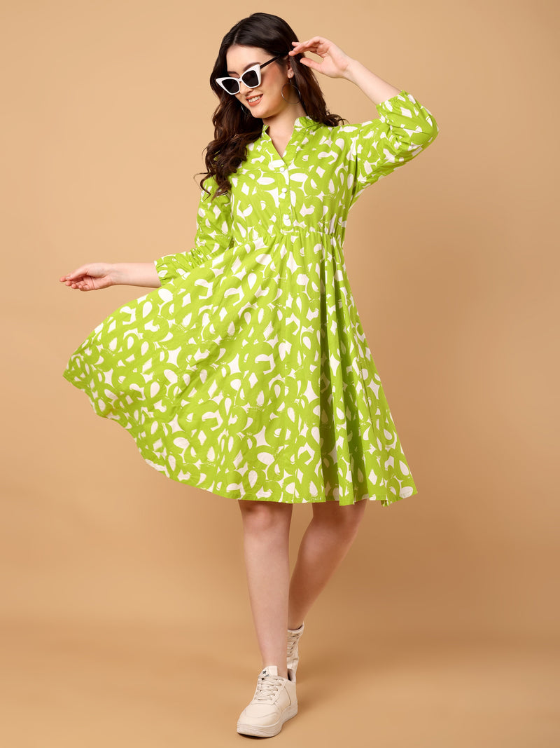 Abstract Printed Dress