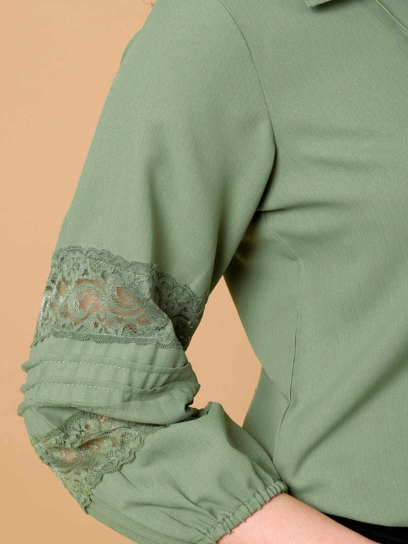 Solid Pintucks top