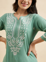 Embroidered Straight Kurta