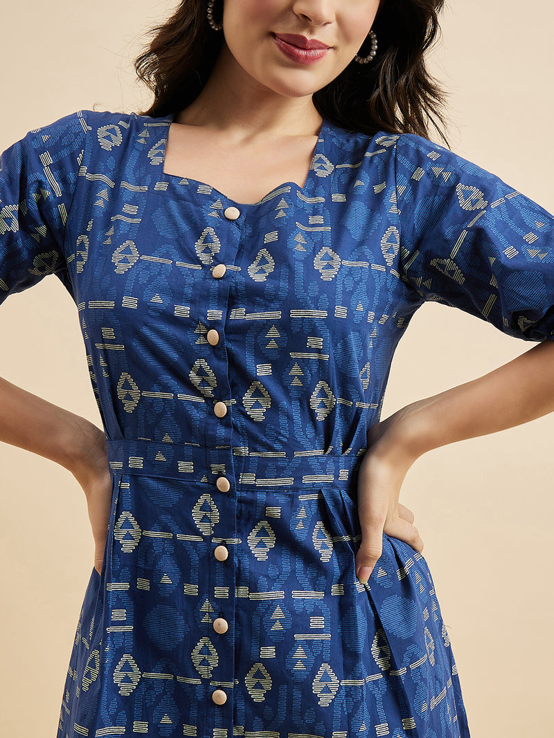 Abstract printed  dress