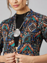 Abstract Printed Shrug