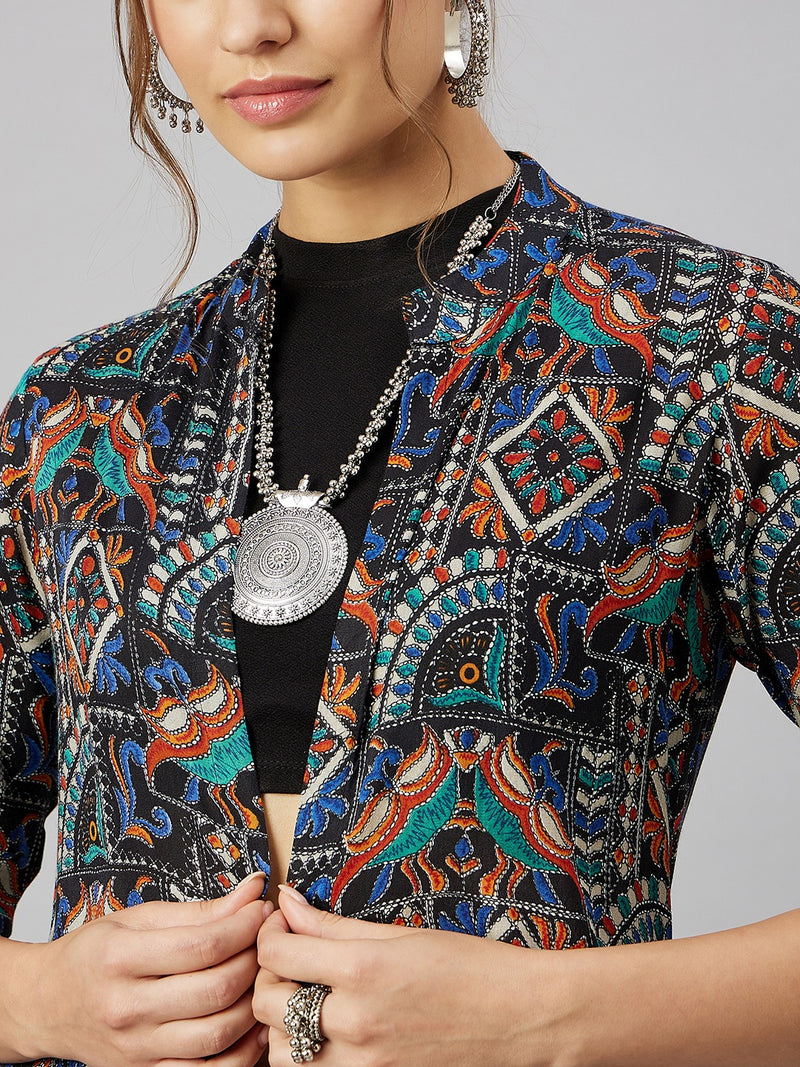 Abstract Printed Shrug