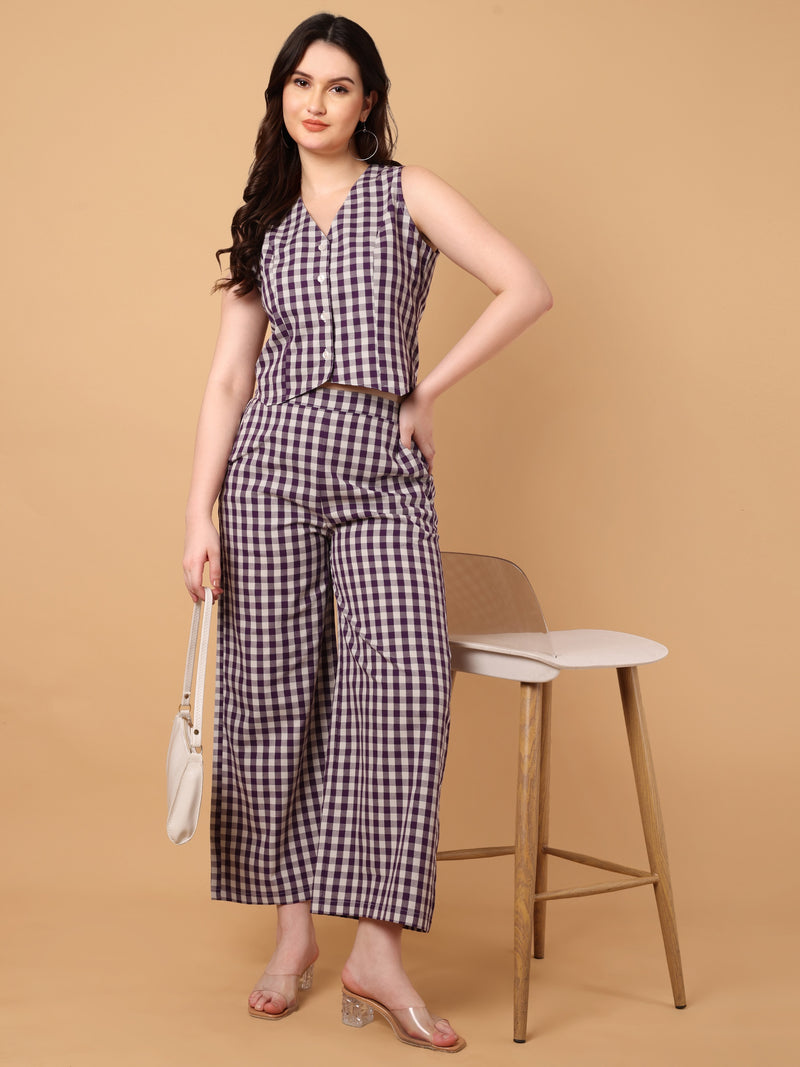 Checked Printed Co-Ord Set