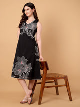 A-Line Printed Dress