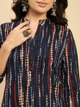 Tie & Dye Kurta With Palazzo Set