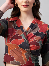 Wrap Around Printed Top