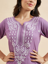 Embroidered Straight Kurta