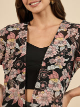 Georgette Floral Printed Shrug