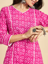 Printed Kurta With Palazzo Set