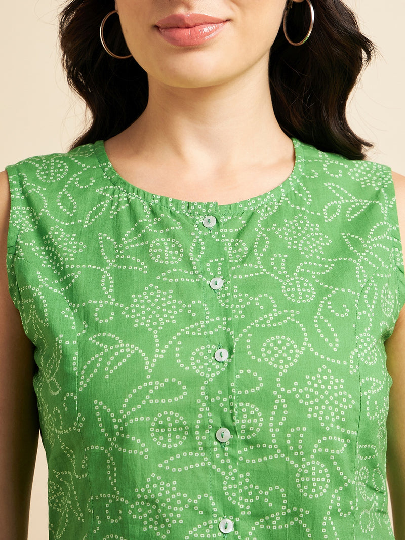 Bandhani printed Cotton Top