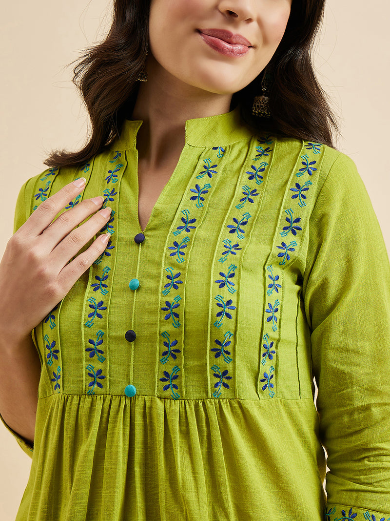 Embroidered A line Kurta