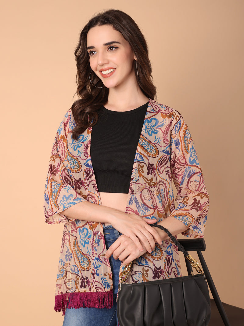 Paisley print Shrug