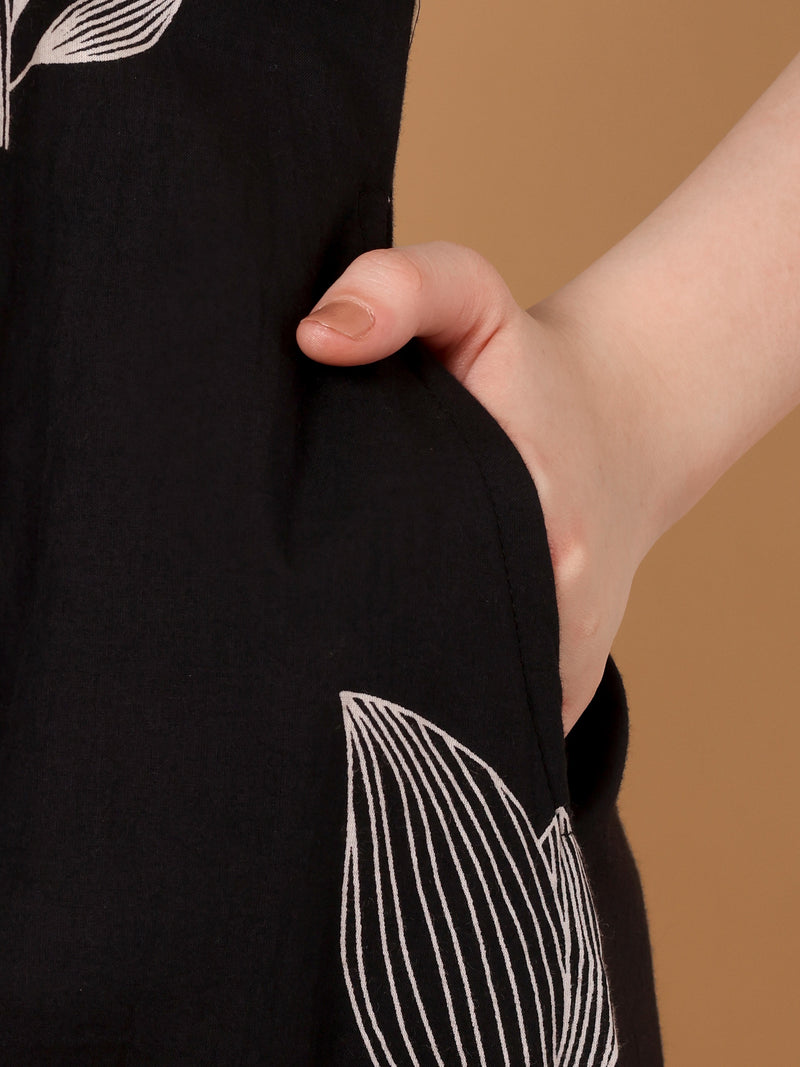 A-Line Printed Dress