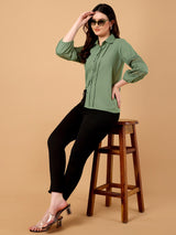 Solid Pintucks top
