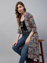 Abstract Printed Shrug