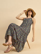 Flower Printed Long Dress