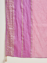 Straight Magenta Kurta With Palazzo & Dupatta set