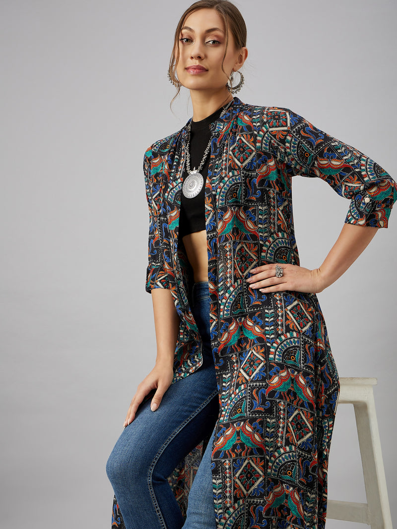 Abstract Printed Shrug