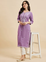 Embroidered Straight Kurta