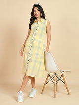 Striped Solid A line Dress