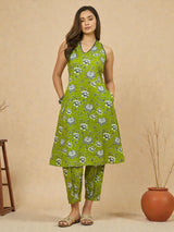 Azira Women’s Floral Printed Sleeveless Co-ords Set