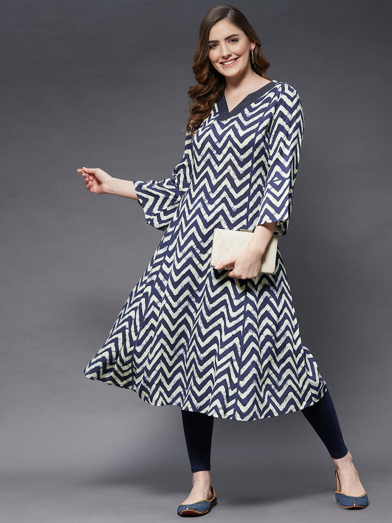 A-Line Kurta Style With Princess Line Cut