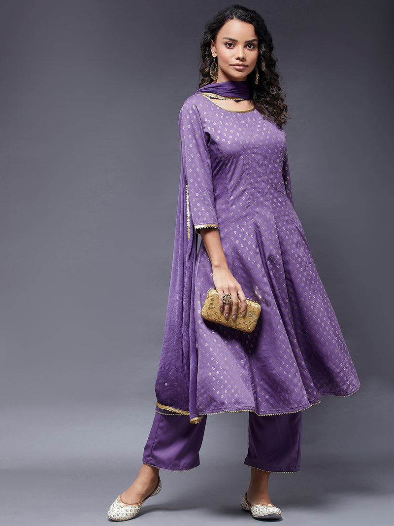 Anarkali Full Flare Kurta With Trouser And Duppata