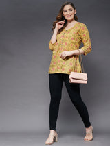 Pin Tucks With V-Neck Kurti