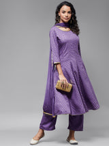 Anarkali Full Flare Kurta With Trouser And Duppata