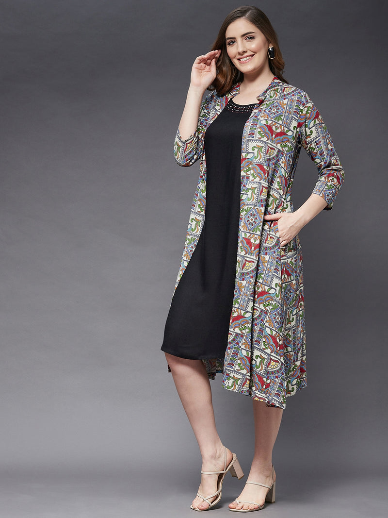 Slip Dress With Long Jacket