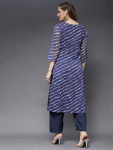 Straight Kurta With Gota Patti Work On Neck