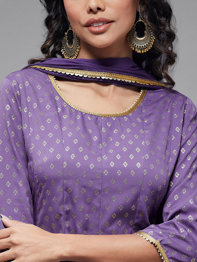 Anarkali Full Flare Kurta With Trouser And Duppata